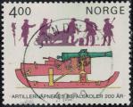 Norvge 1985 Used coles de commandement des armes d'artillerie Y&T NO 878 SU 