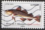 1694 - Srie "poissons" : Morue de l'Atlantique - oblitr - anne 2019