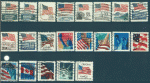 Etats-Unis - oblitr - timbres usage courant (21 timbres drapeau)