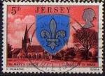 Jersey 1976 - Blason de Paroisse: Mary, glise/church, obl - YT 127/SG 139 