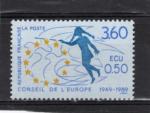 Timbre de Service France Neuf - CONSEIL DE L'EUROPE / 1989 / Y&T N101.