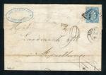 Rare lettre taxée de Bordeaux ( 1871 ) avec un n° 46B - Signé Pothion