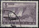 Argentine 1956 Oblitr Used Dam Dique Barrage El Nihuil Y&T AR 548A SU