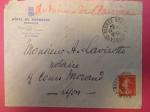  France 1913 - Marcophilie  - lettre de Bordeaux Bourse - YT 138 (1907) - C Gras