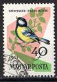 Hongrie 1961; Y&T n 1479; 40 fi oiseau; Msange charbonnire