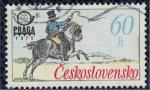 Tchcoslovaquie 1977 Uniformes postaux historiques Postier franais  cheval SU