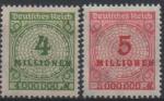 Allemagne, Empire : n 297 et 298 xx neuf sans trace de charnire anne 1923