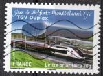 France 2014; Y&T n aa1010; lettre 20g, Train, TGV Duplex