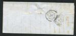 Rare lettre de Laon pour Paris ( Aisne 1851 ) avec un n° 4