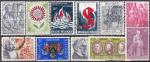 BELGIQUE 11 timbres de 1964 oblitrs  3ct le timbre!