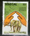 **  SENEGAL   90 F  1985  YT-697  " La Faune menace du Ferlo "  (o)  ** 