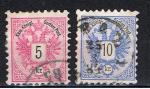 Autriche / 1883 / YT n 42 & 43 oblitrs
