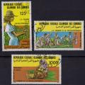 1987 COMORES obl 447 a 449 srie complete