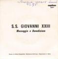 SP 45 RPM (7")  S.S Giovanni XXIII  "  Messaggio e benedizione  "  Italie