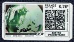 France vignette Oblitre Used Mon timbre en ligne Globe Terrestre