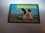 carte postale nue feminin - t'as l'bonjour des joufflus !