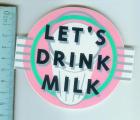 LET'S DRINK MILK - Autocollant anglais // lait