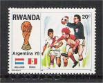 Rwanda - Scott 879 mint   soccer / football