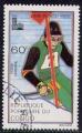 Timbre PA oblitr n 260(Yvert) Congo 1979 - JO Lake Placid, ski