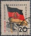 Allemagne de l'Est 1959 - 10 ans RDA: drapeau & ouvrier - YT 441 