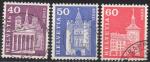 SUISSE N 650  652 o Y&T 1960-1963 Divers difices