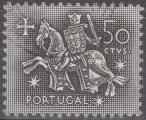 Portugal - 1953/56 - Yt n 777 - Ob - Sceau du roi Denis 0,50c ; king
