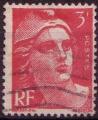 716 - Marianne de Gandon 3f rose - oblitr - anne 1946