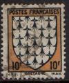 573 -  Armoiries de Bretagne - oblitr - anne 1943