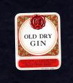 Ancienne tiquette d'alcool : Old Dry Gin