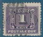 Canada Timbre taxe N1 1c violet oblitr