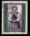Pologne 1960 - YT 1022 -  oblitr - costume traditionnel Lubuski
