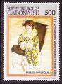 Timbre neuf ** n 473(Yvert) Gabon 1981 - Tableau de Picasso, Paul en arlequin