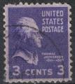 Etats Unis 1938 Oblitr Used Thomas Jefferson Troisime Prsident SU