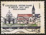 4743 - Collgiale Notre-Dame de Melun - oblitr - anne 2013