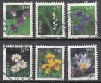 Norvge   6 timbres fleurs  oblitrs