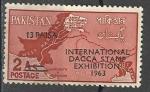 Pakistan 1963; Y&T n 176; 13p, surcharge, Expo philatlique de Dacca