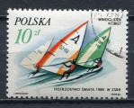 Timbre POLOGNE 1986  Obl  N 2854   Y&T   Planche  voile
