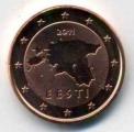 Estonie 2011 - Pice/Coin 0.01 , circule, trs propre