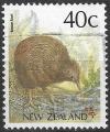 NOUVELLE-ZELANDE - 1988 - Yt n 1014 - Ob - Oiseaux : kiwi brun