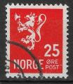 NORVEGE - 1947/49 - Yt n 289 - Ob - Lion hraldique 25o rouge