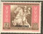 Allemagne Deutch Reich 1942 Y&T 746C N.S.G. Courrier postal Surcharg