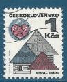 Tchcoslovaquie N1831a Ancienne batisse de Moravie-Horacko oblitr fluorescent