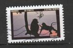 France timbre oblitéré année 2022 Serie Animaux au Crepuscule  Babouin