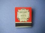 bryant and may's book matches  POCHETTE BOITE ALLUMETTES publicit 