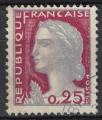 France 1960 Oblitr Used Marianne de Decaris 0,25 F Type I Y&T 1263 SU