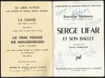 Livre Les Cahiers Du Journal Musical Francais Serge Lifar et son Ballet