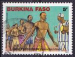 Timbre oblitr n 1339(Yvert) Burkina Faso 2008 - Lutte traditionnelle