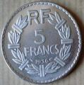 5 Francs Lavrillier 1936 COPIE (pice non authentique)