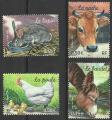 France 2004; Y&T n 3662  3663; 0,45, 0,50 & 0,75 Srie animaux de ferme