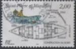 S-P & Miquelon 1997-Doris: l'embarcation et plan de construction, obl.- YT 645 